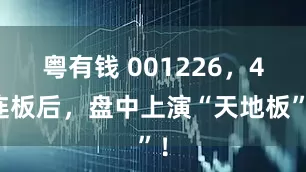 粤有钱 001226，4连板后，盘中上演“天地板”！